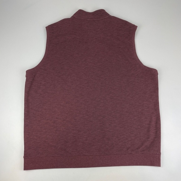 Duluth Trading Men's Size XL Relaxed Fit 1/4 Zip Loophole Burgundy Sweater Vest - Picture 2 of 5